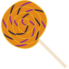 ハロウィンのペロペロキャンディ（ハロウィンカラー）
