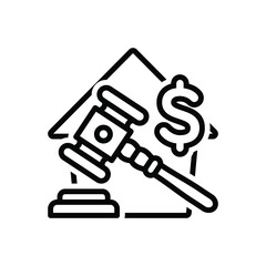 Obraz premium Black line icon for possession