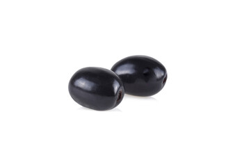 Jambolan plum or Java plum on white background