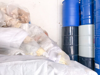 Fototapeta na wymiar chemical contaminated waste storage