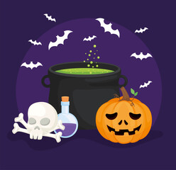 Fototapeta premium halloween pumpkin cartoon