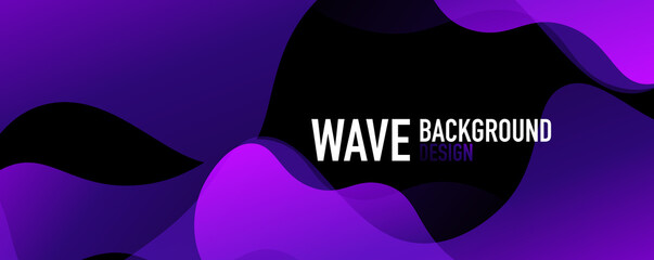 Abstract background - shiny fluid gradients and overlapping waves. Vector Illustration For Wallpaper, Banner, Background, Landing Page
