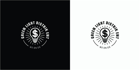 Light bulb lamp logo design