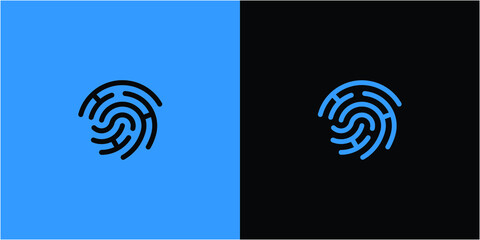 Finger print logo illustration design