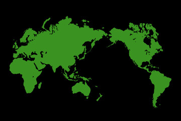 Fototapeta na wymiar green world map