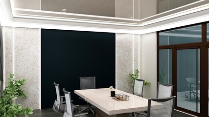 modern office meeting room for company logo mockup