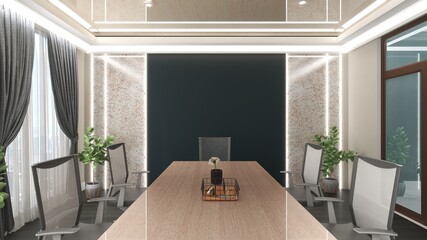 modern office meeting room for company logo mockup