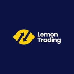 lemon trade trading arrow logo vector icon illustration