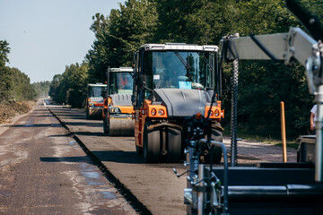 Road service repairs the highway