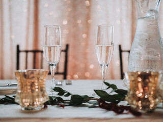 glasses of champagne