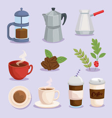 coffee symbol set