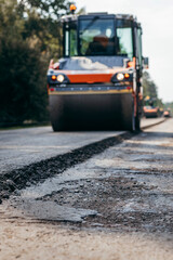 Road service repairs the highway