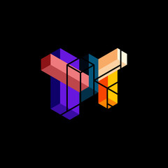 Fototapeta premium Abstract background. 3d cubes, cubic elements and blocks. Techno or business concept for wallpaper, banner, background, landing page