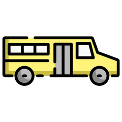 School Bus Icon Vector Illustration
