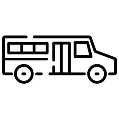 School Bus Icon Vector Illustration