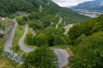 Mountain road in Urbasa (Alsasua, Navarra - Spain).
