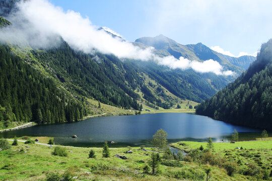 Riesachsee mountain lake in Styria, Austria	