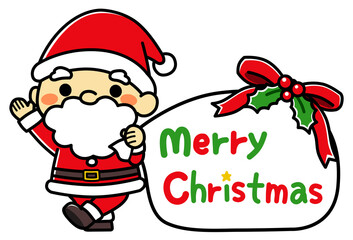 クリスマス　サンタクロース　イラスト素材