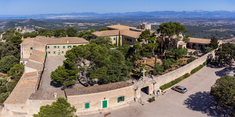 Sanctuary of Our Lady of Cura,Puig de Cura, Algaida, Mallorca, Spain