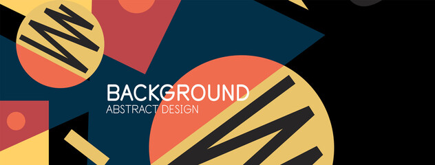 Abstract background with blocks, lines, geometric shapes. Techno or business concept for wallpaper, banner, background, landing page
