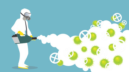 Disinfection and cleaning service, Disinfectant Fogger Machine Cordless Handheld Electric Sprayer in use