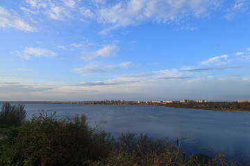 clouds over the river