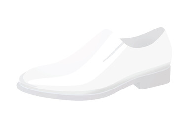 White fashion shoe. vector illustration