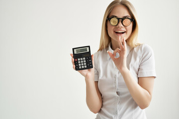 cheerful woman in a white shirt with a folder in hand mining technologies