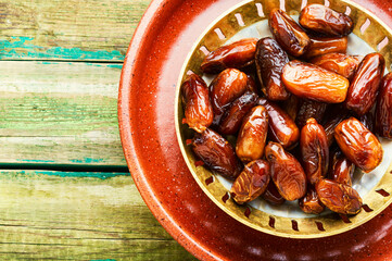 Eastern dried date on table