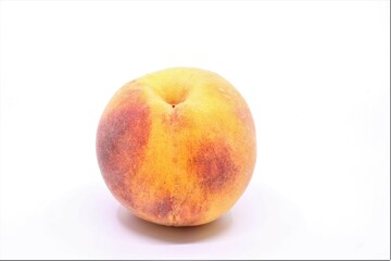 peach isolated on white background