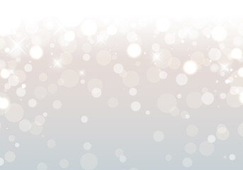 キラキラとボケの銀色の背景のベクターイラスト(クリスマス,抽象,アブストラクト,雪,白,銀世界)