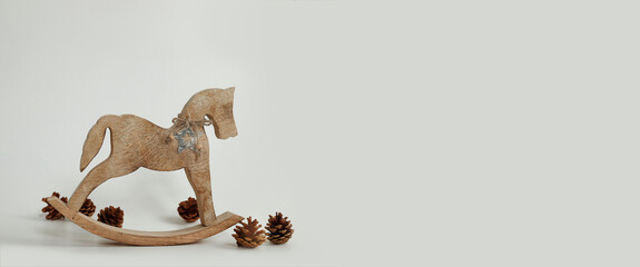 Christmas composition. Modern Xmas background. Free space for text, copy space.