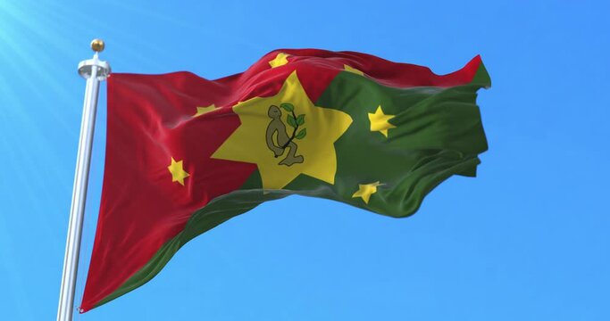 Eastern Highlands Province Flag. Loop