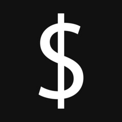 Money dollar icon on grey background
