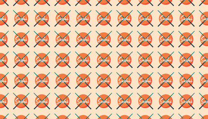 Asian food. Japanese, china cuisine. Sushi logo with sticks. Pattern, texture, background, banner.