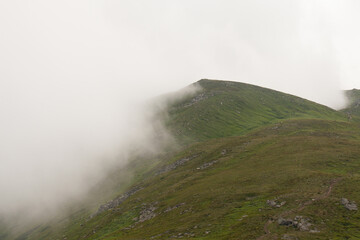Beautiful clouds high in the mountains.