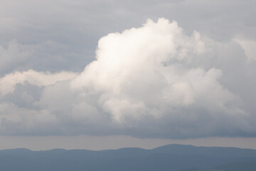 Fototapeta premium Beautiful clouds high in the mountains.