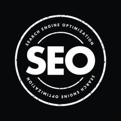 SEO - Search Engine Optimization acronym, business concept background