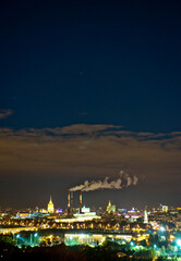 The night city of Moscow. Vorobyovy Gory University