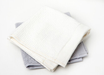 Towels on white background background
