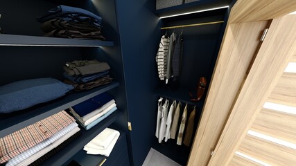 Niebieska garderoba © Kamila