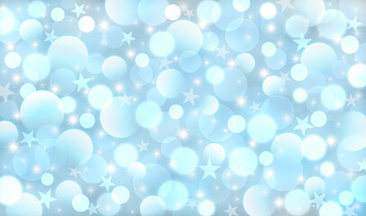 Fototapeta na wymiar クリスマスや新年、祝事用等の光の背景、星付き