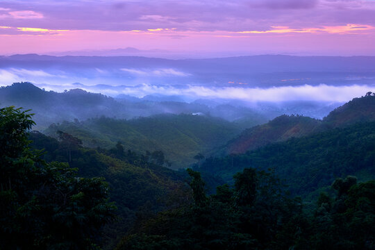sunset in the mountains