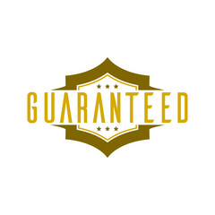 Guaranteed shield icon isolated on white background