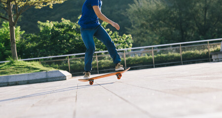 Skateboarder skateboarding outdoors in city