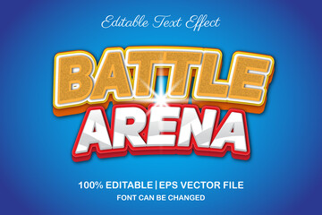 battle arena 3d editable text effect