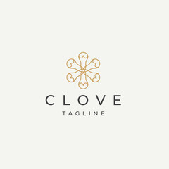 clove logo icon design template flat vector illustration