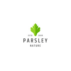 Parsley leaf logo icon design template flat vector