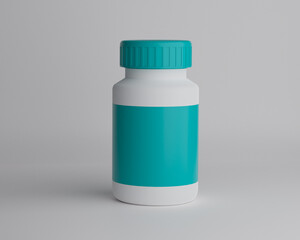 Medical Medicine pill bottle isolated on a white background