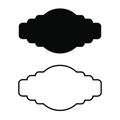 Frame vector icon set. Tag illustration sign collection. label symbol.